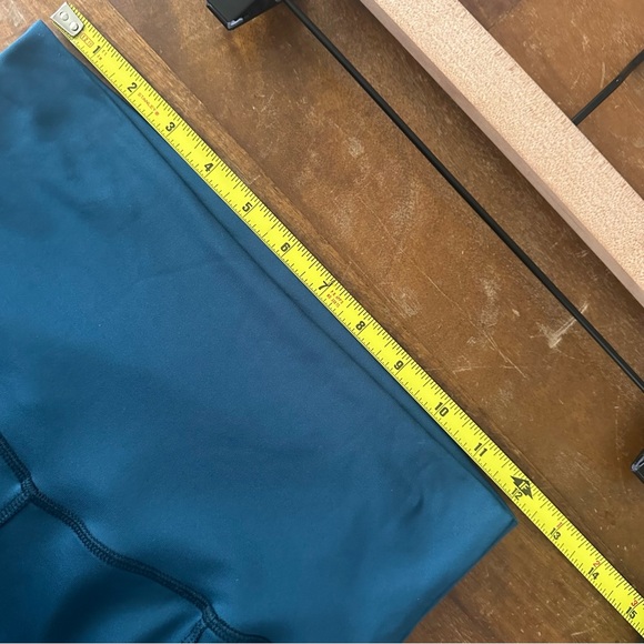 ABS2B Fitness Apparel Teal High-Waisted Leggings with Pockets Large - Picture 3 of 6